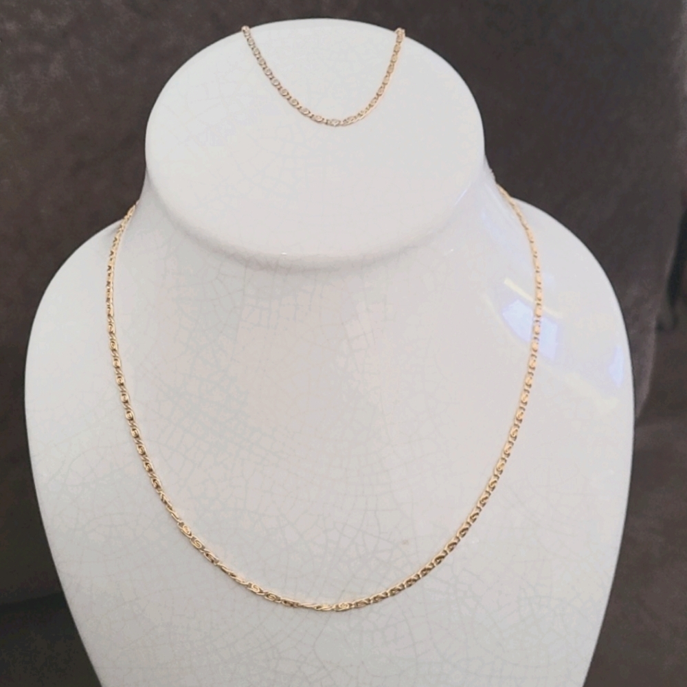 18k gp Gold Necklace & Bracelet